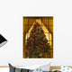 Looking At Indoor Christmas Tree Through Window Wall Mural