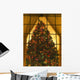 Looking At Indoor Christmas Tree Through Window Wall Mural