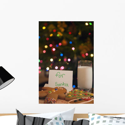 Milk and Cookies for Wall Mural shown on a wall
