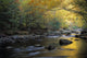 River Flowing Over Rocks Wall Mural