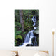 Waterfall Pouring Down Mountainside Wall Mural