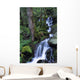 Waterfall Pouring Down Mountainside Wall Mural