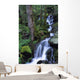 Waterfall Pouring Down Mountainside Wall Mural
