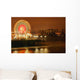 Ferris Wheel At Night Wall Mural