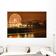 Ferris Wheel At Night Wall Mural