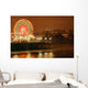 Ferris Wheel At Night Wall Mural