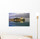 Scenic Mountain Lake And Town Wall Mural