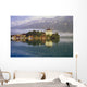 Scenic Mountain Lake And Town Wall Mural