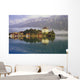 Scenic Mountain Lake And Town Wall Mural