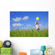 Child Running With A Balloon Wall Mural