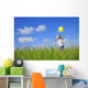 Child Running With A Balloon Wall Mural