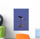 Black-Necked Stilt Bird Foraging In Water Wall Mural