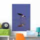 Black-Necked Stilt Bird Foraging In Water Wall Mural