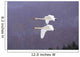 Whooper Swans Flying In Falling Snow Wall Mural