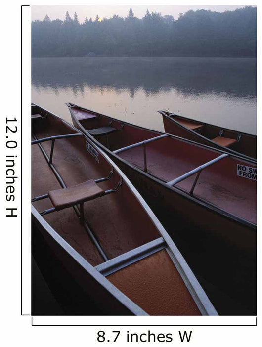Canoes On Still Water Wall Mural