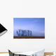 Silhouetted Cottonwood Trees Wall Mural
