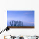 Silhouetted Cottonwood Trees Wall Mural