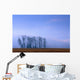 Silhouetted Cottonwood Trees Wall Mural