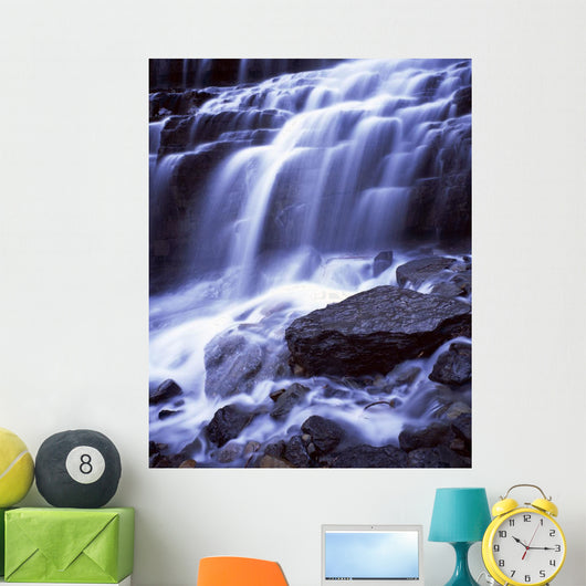 Waterfall Cascades, Glacier National Park Wall Mural
