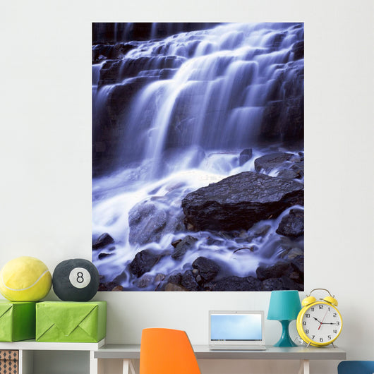 Waterfall Cascades, Glacier National Park Wall Mural