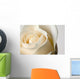 Close-Up Of White Rose Against White Background Wall Mural