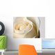 Close-Up Of White Rose Against White Background Wall Mural
