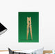 Clothespin On Green Background Wall Mural