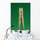 Clothespin On Green Background Wall Mural