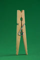Clothespin On Green Background Wall Mural