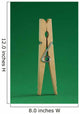 Clothespin On Green Background Wall Mural