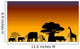 African Savanna Landscape Vector Wall Mural