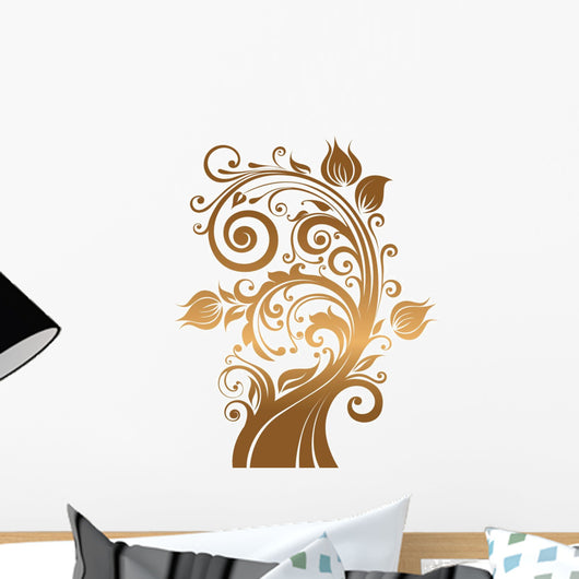 Gold tree Wall Decal