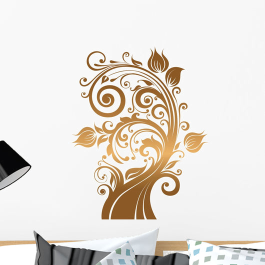 Gold tree Wall Decal