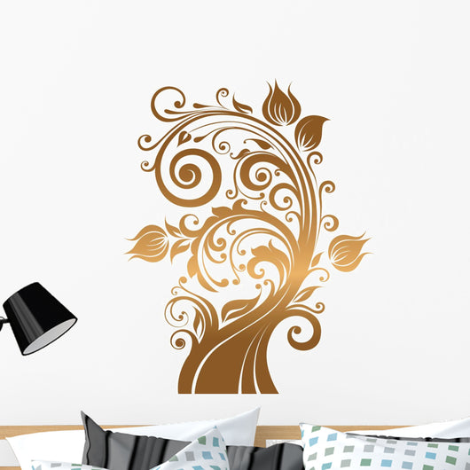 Gold tree Wall Decal