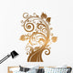 Gold tree Wall Decal