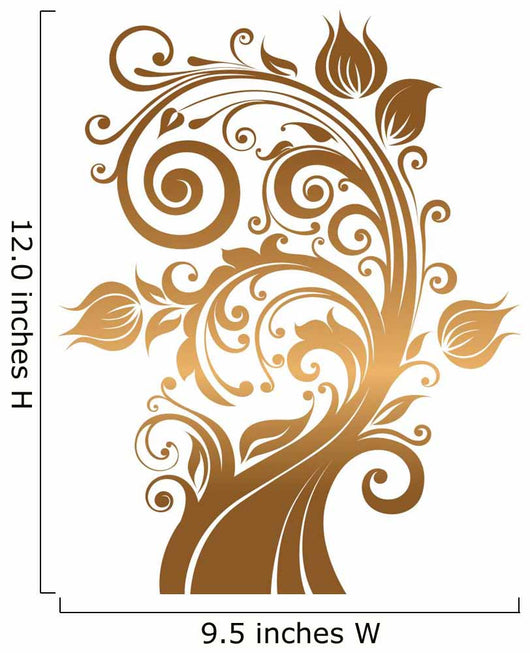 Gold tree Wall Decal