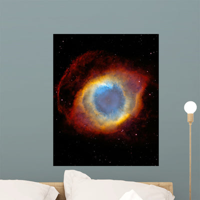 Helix Nebula Wall Mural shown on a wall