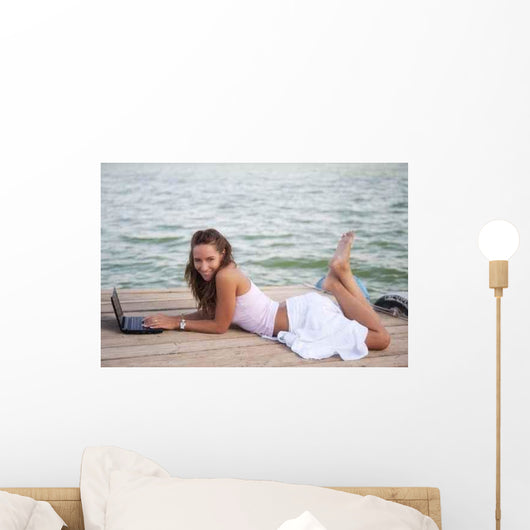 Woman Pier Wall Mural