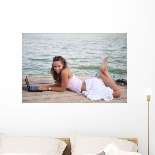 Woman Pier Wall Mural