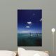 Two Bottlenose Dolphins Dancing Across Water On Tails, Caribbean Sea Wall Mural