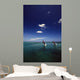 Two Bottlenose Dolphins Dancing Across Water On Tails, Caribbean Sea Wall Mural