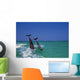 Bottlenose Dolphins Diving, Caribbean Sea Wall Mural