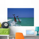 Bottlenose Dolphins Diving, Caribbean Sea Wall Mural