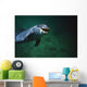 Underwater Close-Up Of Smiling Bottlenose Dolphin Wall Mural