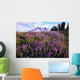 Meadow Of Purple Flowers Blooming Wall Mural