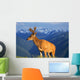 Deer With Antlers, Mountain Range In Background, Olympic National Park Wall Mural