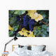 Close-Up Of Ripe, Wine Grapes And Leaves Wall Mural