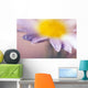 Soft-Focus Detail Of Daisy Flower With Dewdrops On Petals Wall Mural