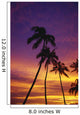 Palm Tree Silhouettes, Sunset, Waikiki Beach, Hawaii, Usa Wall Mural