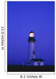 Illuminated Yaquina Head Lighthouse At Dawn Wall Mural